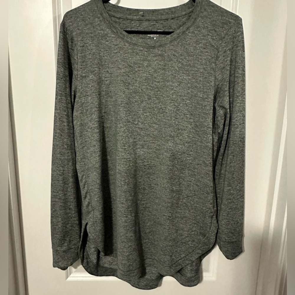Athleta Uptempo Gray Long Sleeve Top - Picture 2 of 5